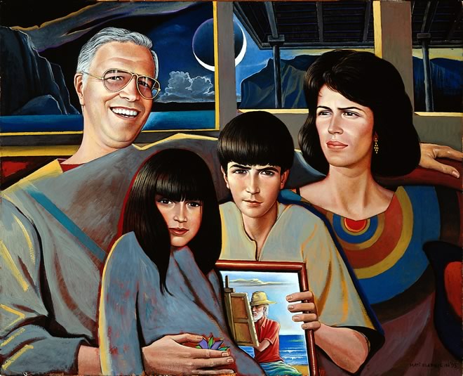 Barcelo Family - portrait by Mati Klarwein - 1959