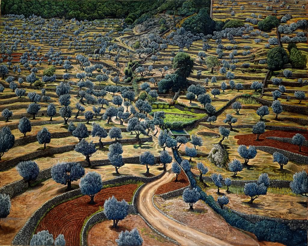 landscape painting by Mati Klarwein - Camouflage