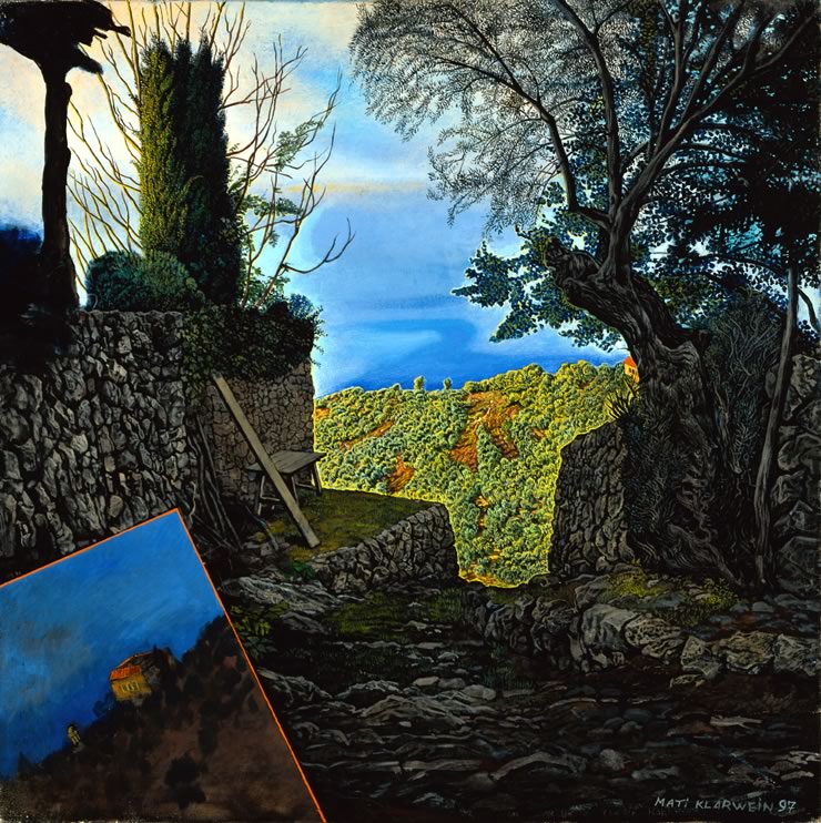 landscape paintings by Mati Klarwein - Gates of Paradise